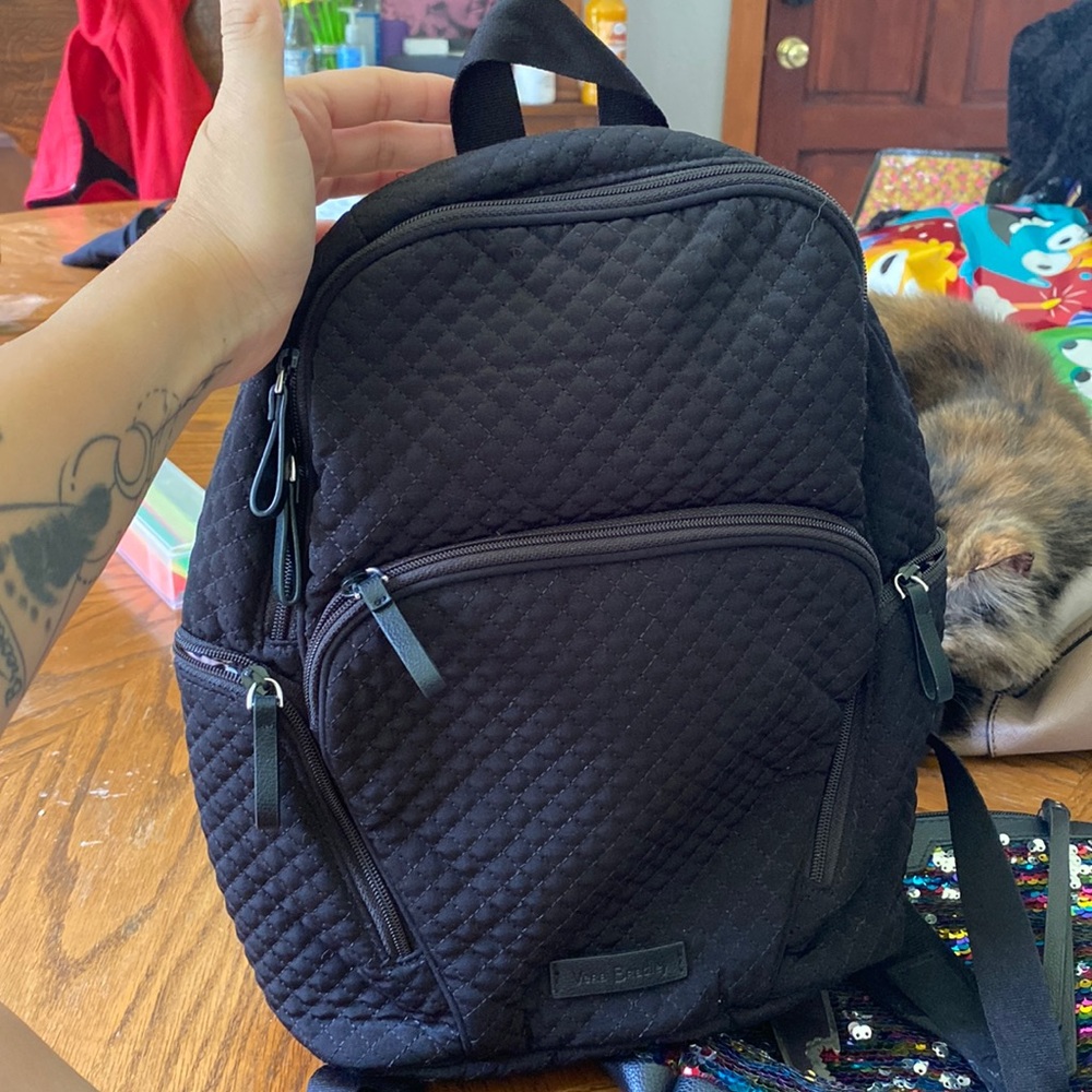 Vera Bradley black backpack/purse.